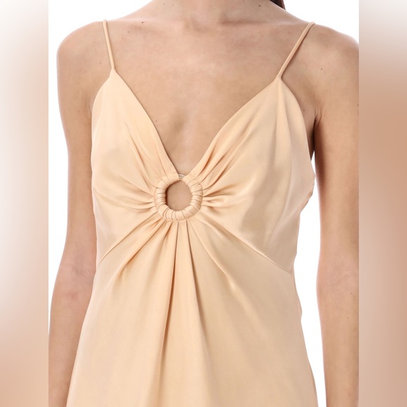 Stella McCartney
Ring Detail Double Satin Maxi Dress size 42 / US 6 CUSTARD ROSE - Picture 4 of 6